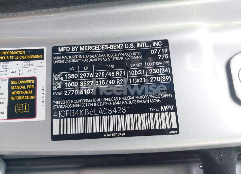 Photo 9 of 2020 Mercedes-benz Gle 350 4MATIC (VIN 4JGFB4KB6LA084281)