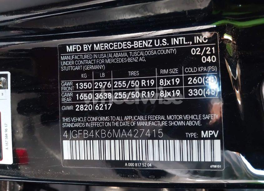 Photo 9 of 2021 Mercedes-benz Gle 350 4MATIC (VIN 4JGFB4KB6MA427415)