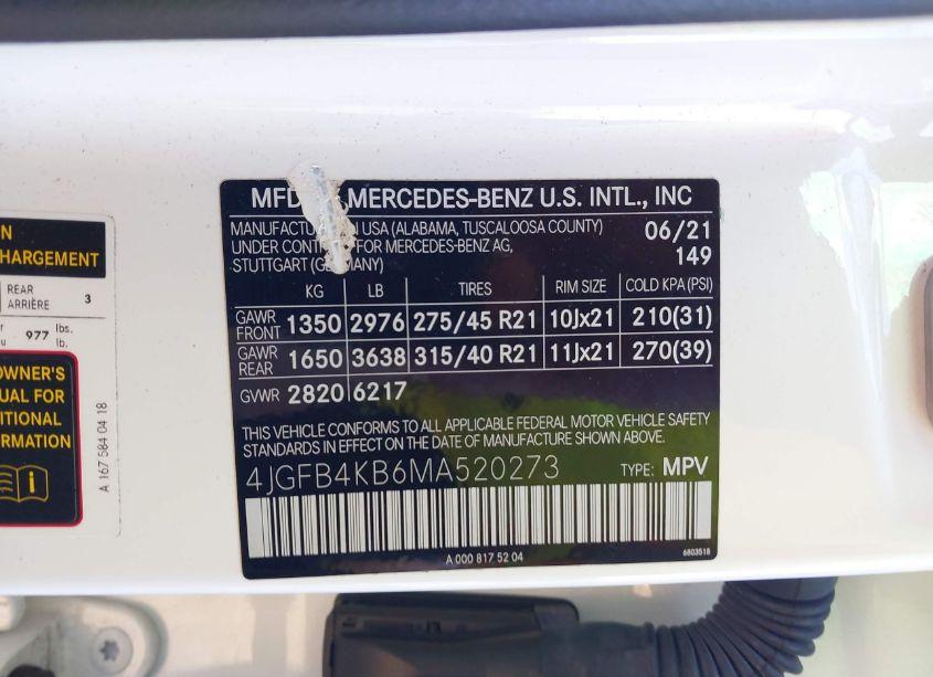 Photo 9 of 2021 Mercedes-benz Gle 350 4MATIC (VIN 4JGFB4KB6MA520273)