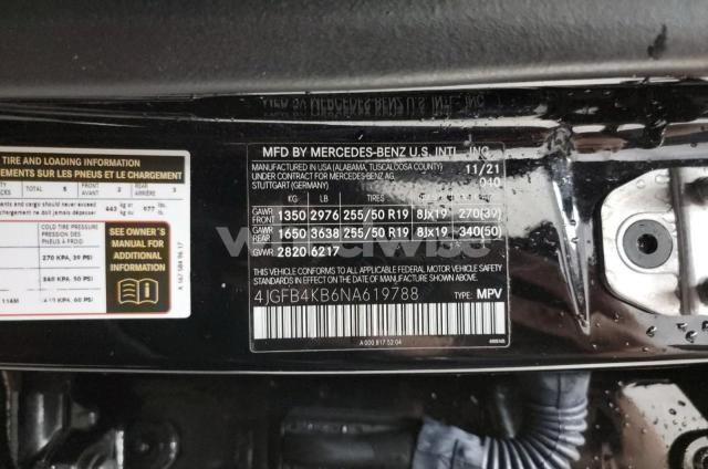 Photo 12 of 2022 MERCEDES-BENZ GLE 350 4MATIC (VIN 4JGFB4KB6NA619788)