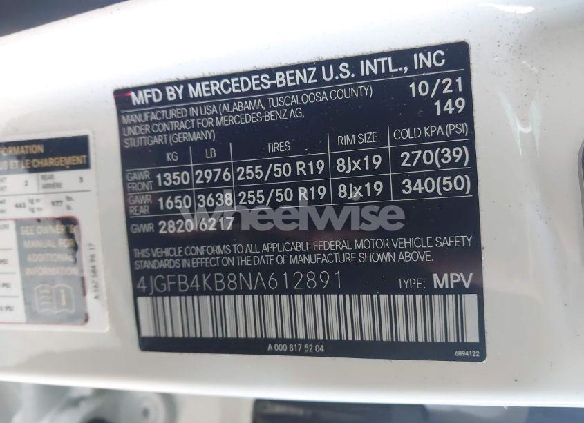 Photo 9 of 2022 Mercedes-benz Gle 350 4MATIC (VIN 4JGFB4KB8NA612891)