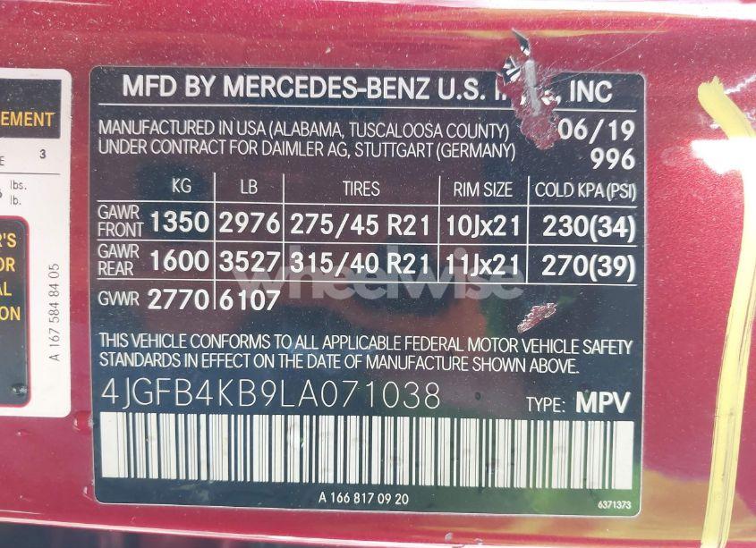 Photo 9 of 2020 Mercedes-benz Gle 350 4MATIC (VIN 4JGFB4KB9LA071038)