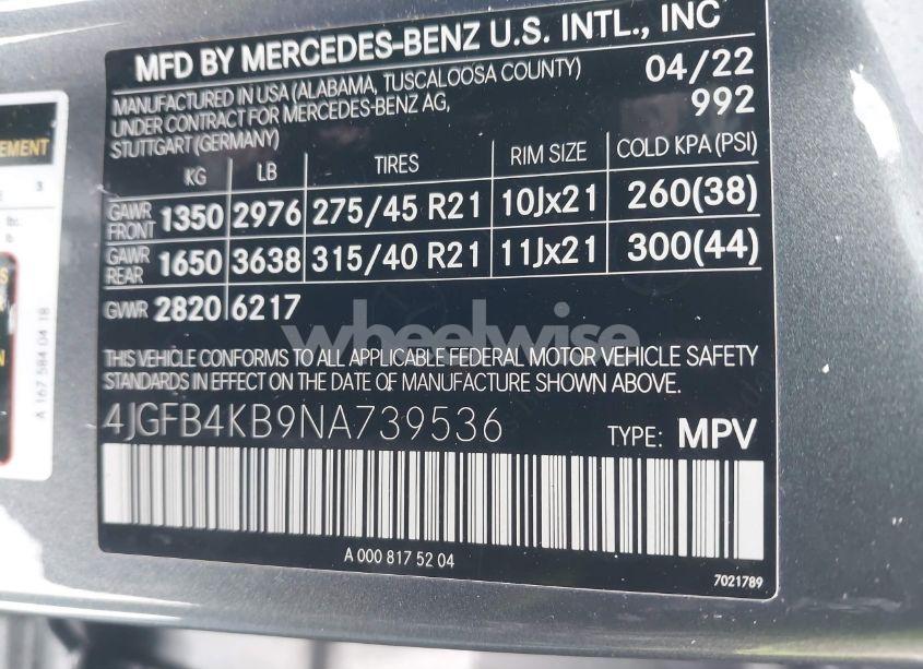 Photo 9 of 2022 Mercedes-benz Gle 350 4MATIC (VIN 4JGFB4KB9NA739536)