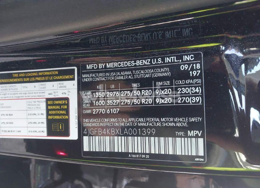 Photo 9 of 2020 Mercedes-benz Gle 350 4MATIC (VIN 4JGFB4KBXLA001399)