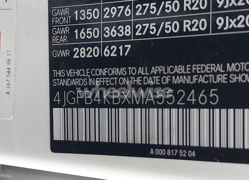 Photo 9 of 2021 Mercedes-benz Gle 350 4MATIC (VIN 4JGFB4KBXMA552465)