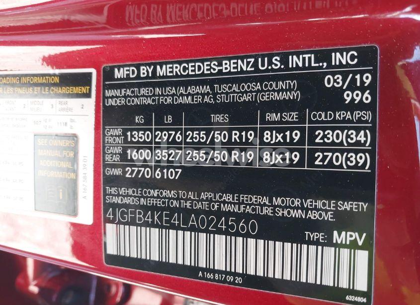 Photo 9 of 2020 Mercedes-benz Gle 350 4MATIC (VIN 4JGFB4KE4LA024560)