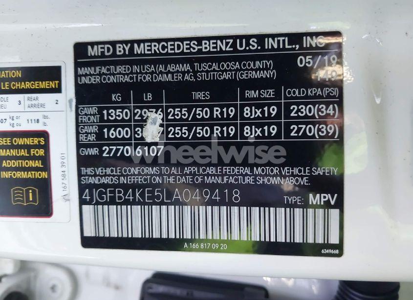 Photo 9 of 2020 Mercedes-benz Gle 350 4MATIC (VIN 4JGFB4KE5LA049418)