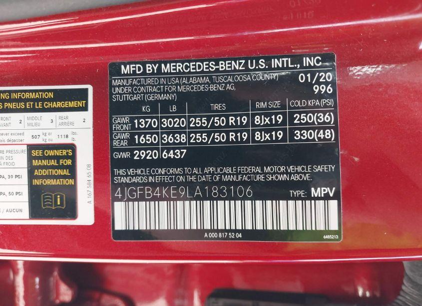 Photo 9 of 2020 Mercedes-benz Gle 350 4MATIC (VIN 4JGFB4KE9LA183106)