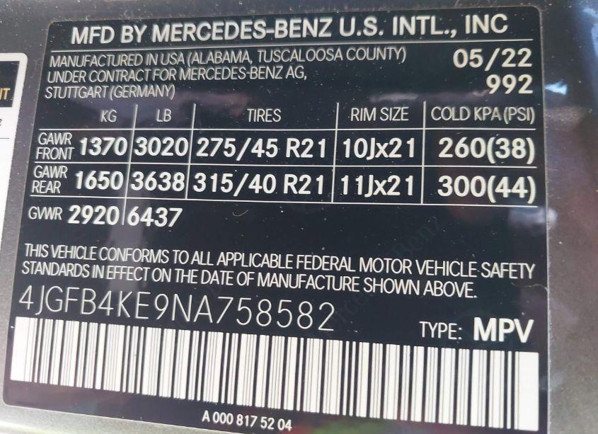 Photo 9 of 2022 Mercedes-benz Gle 350 4MATIC (VIN 4JGFB4KE9NA758582)