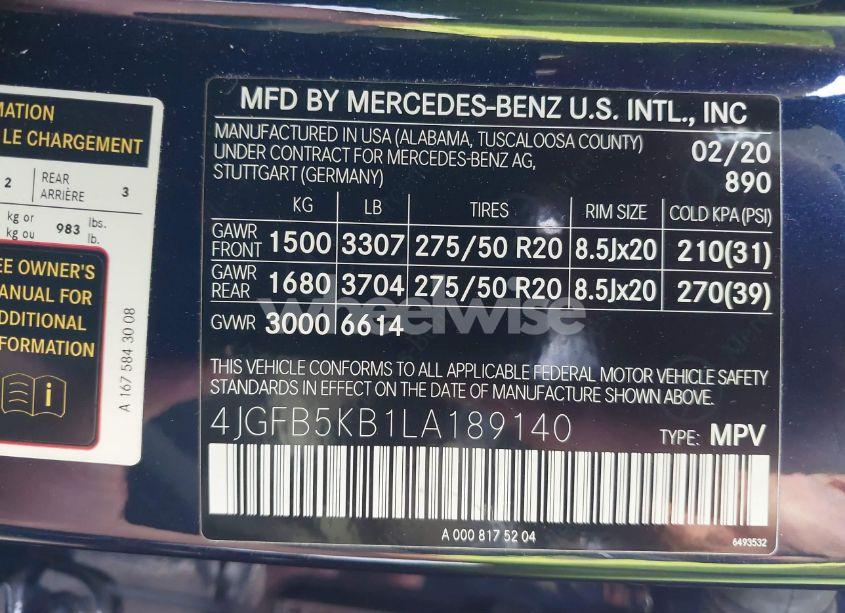 Photo 9 of 2020 Mercedes-benz Gle 450 4MATIC (VIN 4JGFB5KB1LA189140)