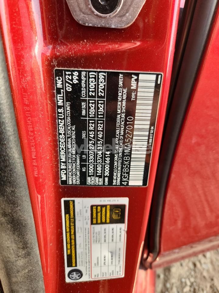 Photo 13 of 2021 MERCEDES-BENZ GLE 450 4MATIC (VIN 4JGFB5KB1MA527010)