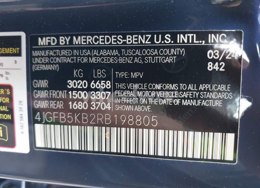 Photo 9 of 2024 Mercedes-benz Gle 450 4MATIC (VIN 4JGFB5KB2RB198805)