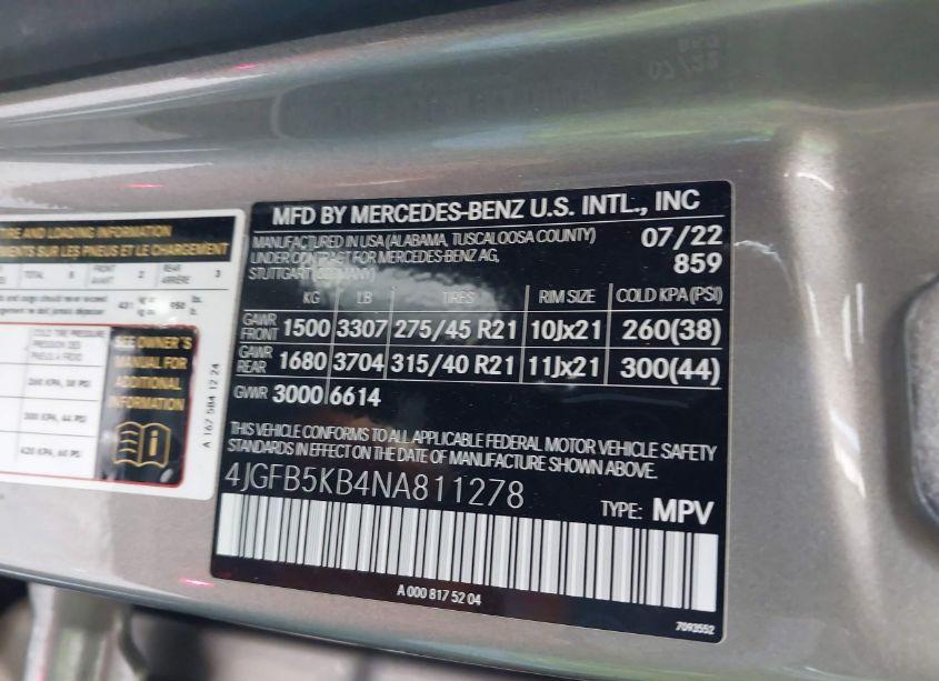 Photo 9 of 2022 Mercedes-benz Gle 450 4MATIC (VIN 4JGFB5KB4NA811278)