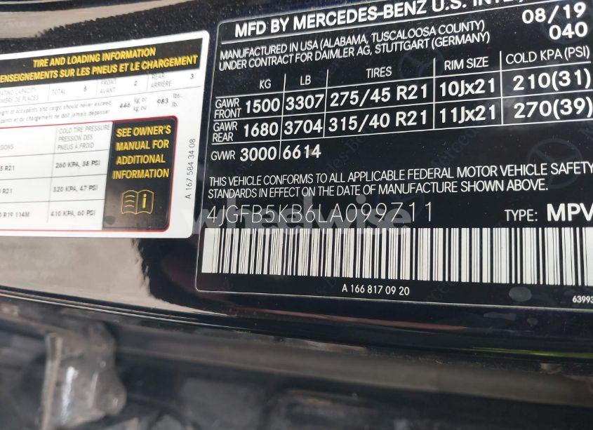 Photo 9 of 2020 Mercedes-benz Gle 450 4MATIC (VIN 4JGFB5KB6LA099711)