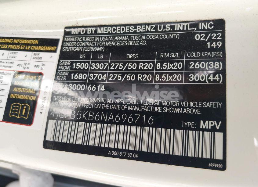 Photo 9 of 2022 Mercedes-benz Gle 450 4MATIC (VIN 4JGFB5KB6NA696716)