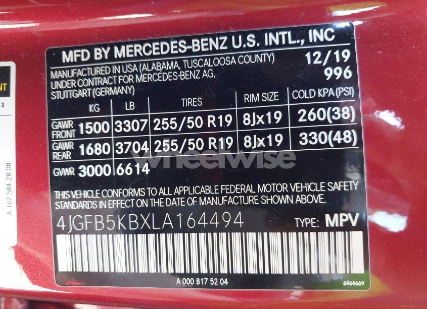 Photo 9 of 2020 Mercedes-benz Gle 450 4MATIC (VIN 4JGFB5KBXLA164494)