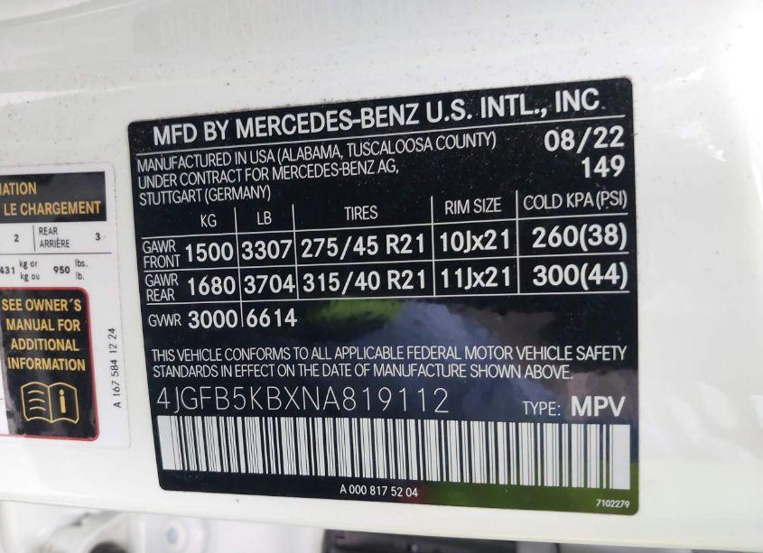 Photo 9 of 2022 Mercedes-benz Gle 450 4MATIC (VIN 4JGFB5KBXNA819112)