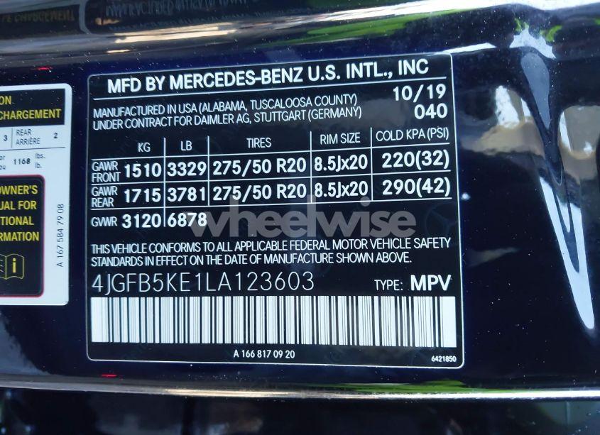 Photo 9 of 2020 Mercedes-benz Gle 450 4MATIC (VIN 4JGFB5KE1LA123603)