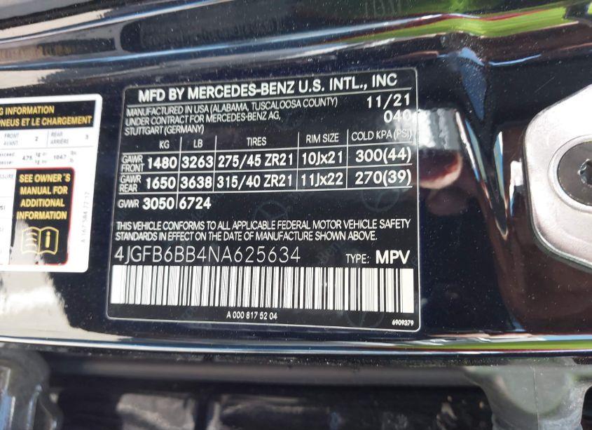 Photo 9 of 2022 Mercedes-benz Amg GLE 53 4MATIC (VIN 4JGFB6BB4NA625634)