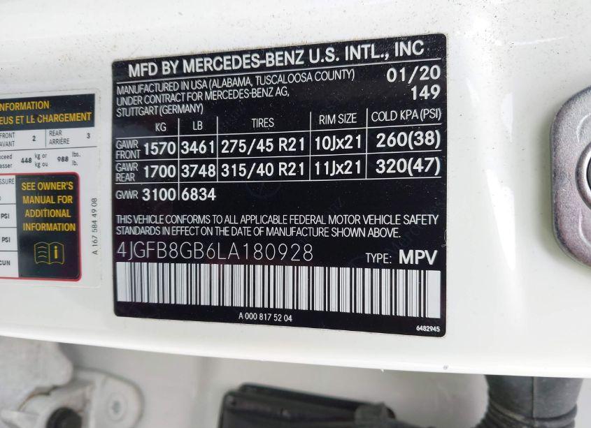 Photo 9 of 2020 Mercedes-benz Gle 580 4MATIC (VIN 4JGFB8GB6LA180928)