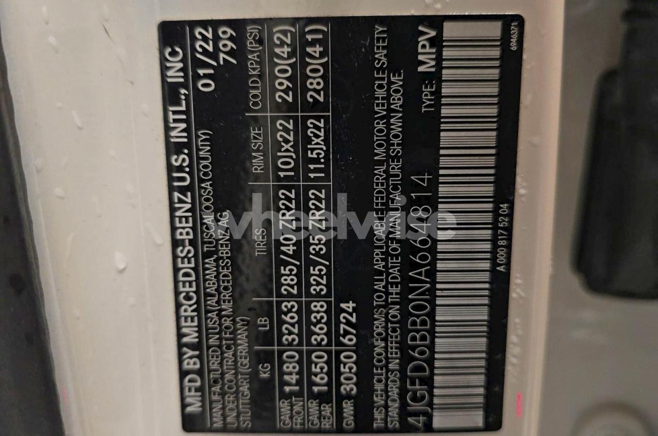 Photo 10 of 2022 MERCEDES-BENZ GLE COUPE AMG 53 4MATIC (VIN 4JGFD6BB0NA664814)