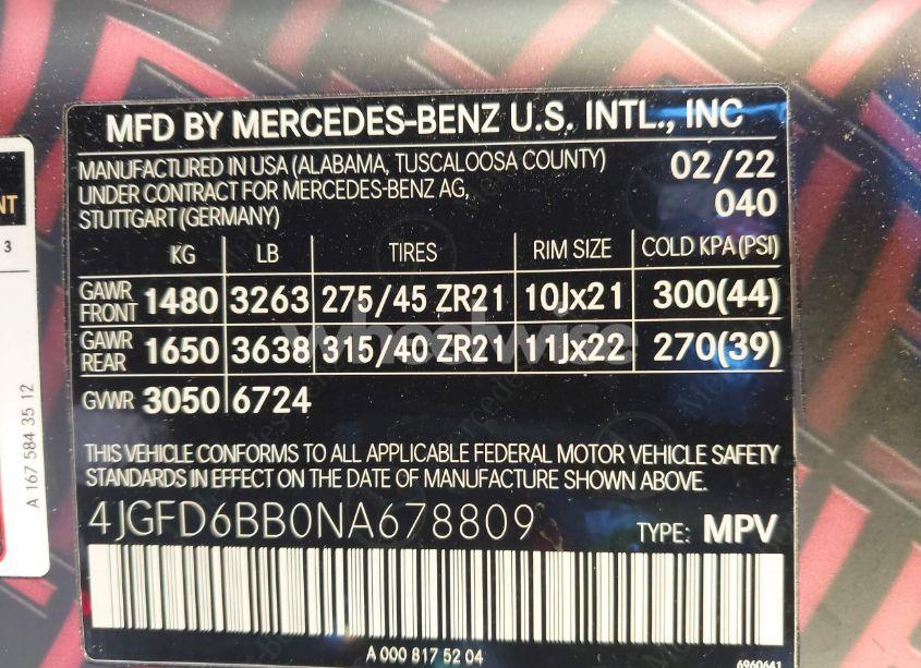 Photo 9 of 2022 Mercedes-benz Amg GLE 53 COUPE 4MATIC (VIN 4JGFD6BB0NA678809)