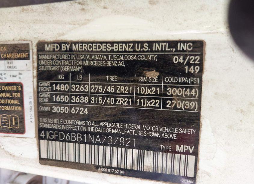 Photo 9 of 2022 Mercedes-benz Amg GLE 53 COUPE 4MATIC (VIN 4JGFD6BB1NA737821)