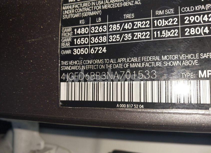 Photo 9 of 2022 Mercedes-benz Amg GLE 53 COUPE 4MATIC (VIN 4JGFD6BB3NA701533)