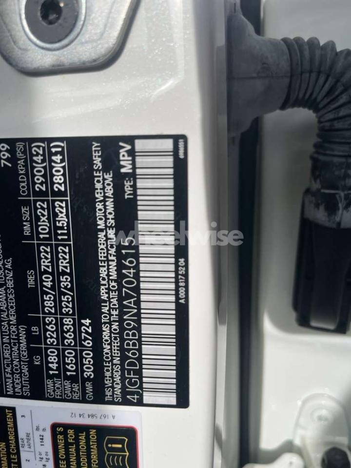 Photo 10 of 2022 MERCEDES-BENZ GLE COUPE AMG 53 4MATIC (VIN 4JGFD6BB9NA704615)