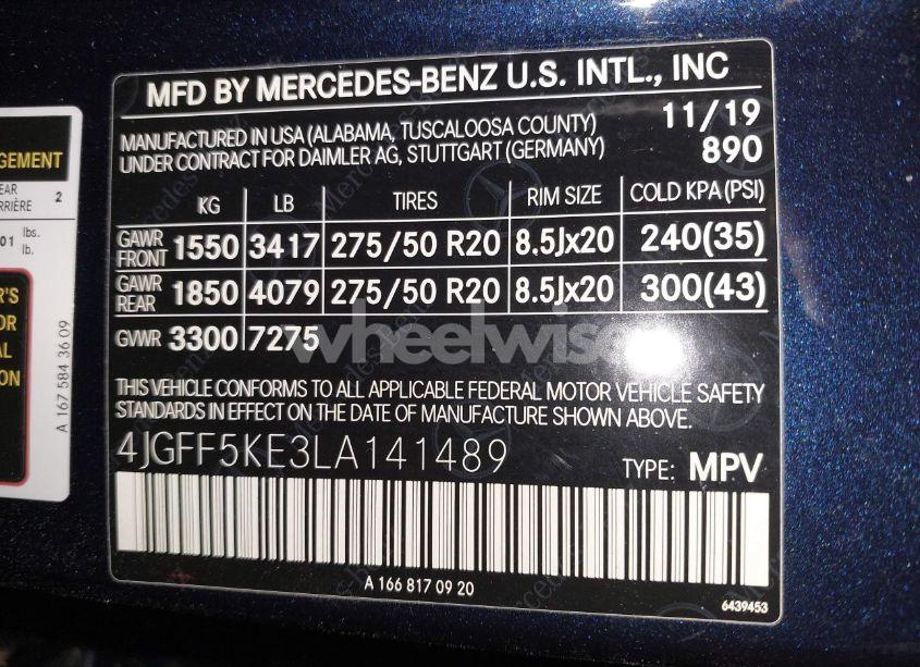 Photo 9 of 2020 Mercedes-benz Gls 450 4MATIC (VIN 4JGFF5KE3LA141489)