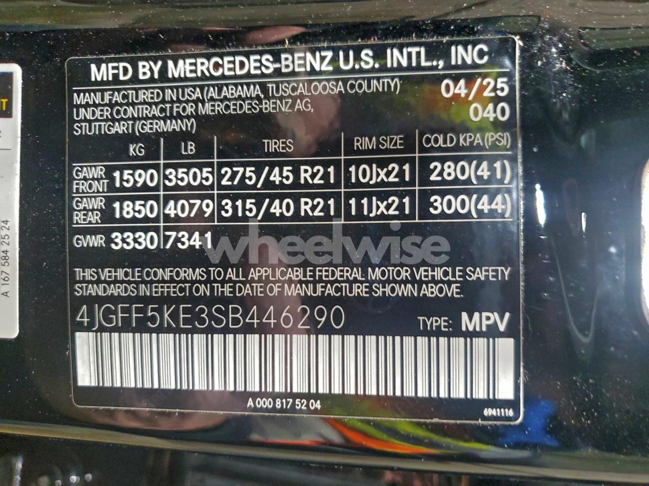 Photo 13 of 2025 MERCEDES-BENZ GLS 450 4MATIC (VIN 4JGFF5KE3SB446290)