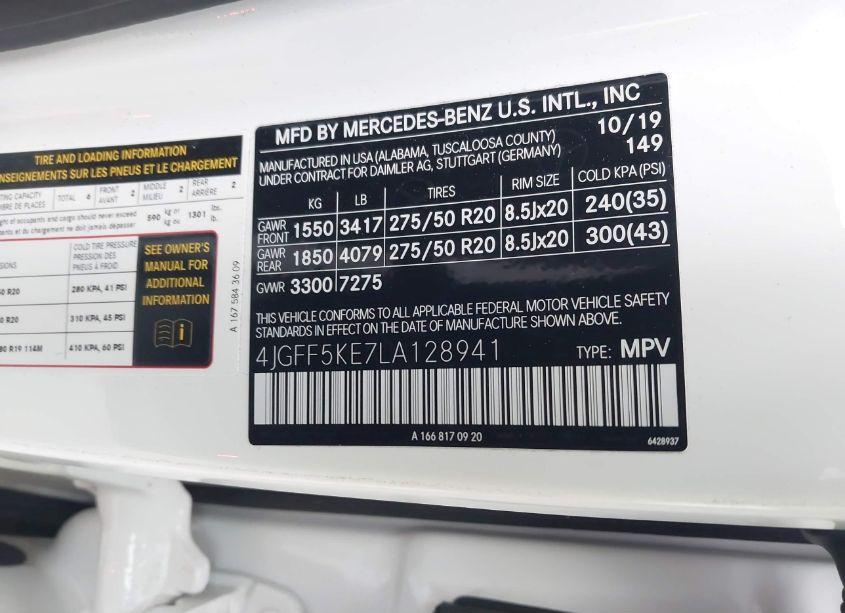 Photo 9 of 2020 Mercedes-benz Gls 450 4MATIC (VIN 4JGFF5KE7LA128941)