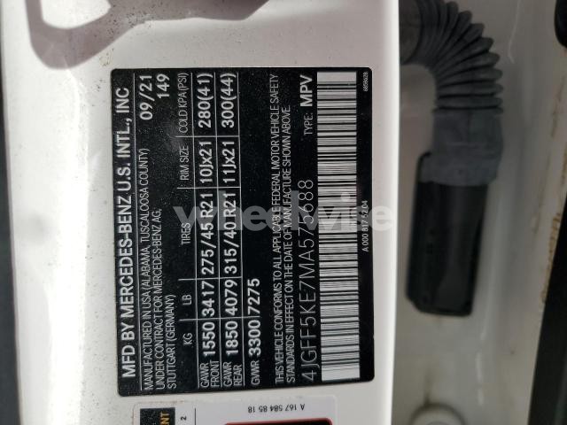 Photo 13 of 2021 MERCEDES-BENZ GLS 450 4MATIC (VIN 4JGFF5KE7MA575688)