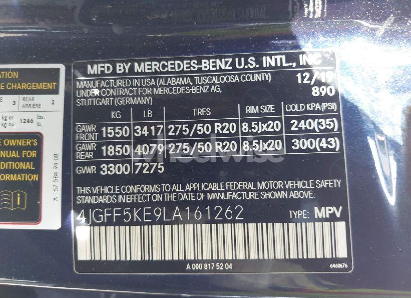 Photo 9 of 2020 Mercedes-benz Gls 450 4MATIC (VIN 4JGFF5KE9LA161262)