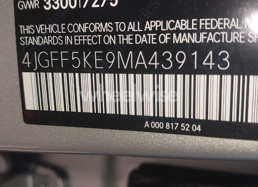 Photo 9 of 2021 Mercedes-benz Gls 450 4MATIC (VIN 4JGFF5KE9MA439143)