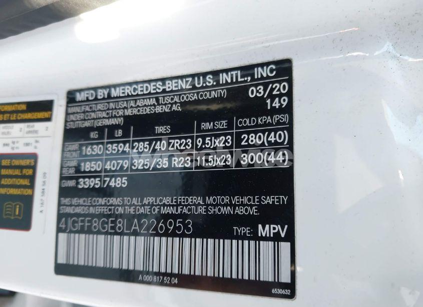 Photo 9 of 2020 Mercedes-benz Gls 580 4MATIC (VIN 4JGFF8GE8LA226953)