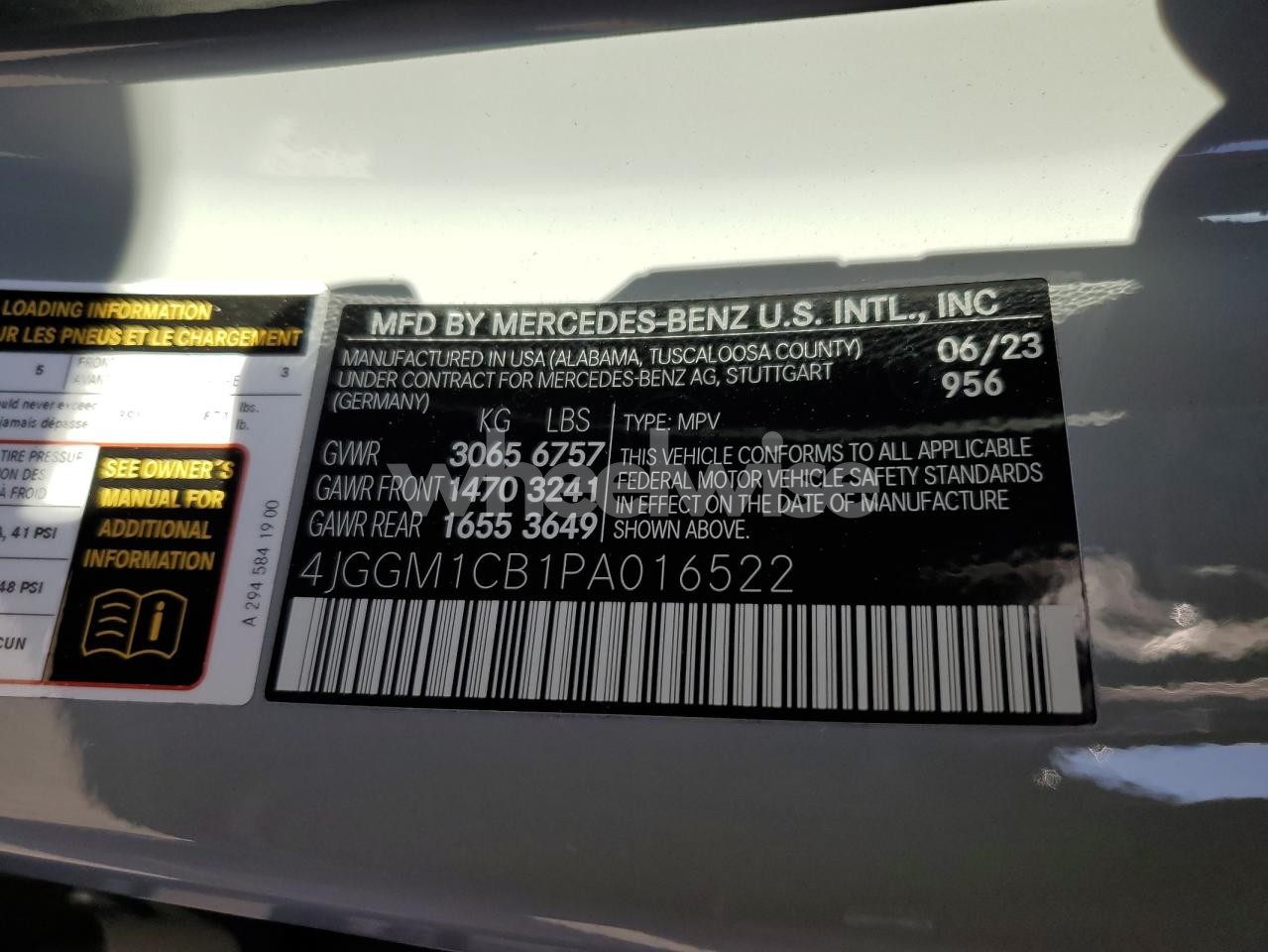 Photo 12 of 2023 MERCEDES-BENZ EQE SUV 350 4MATIC (VIN 4JGGM1CB1PA016522)