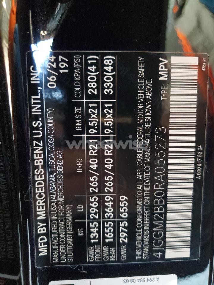 Photo 14 of 2024 MERCEDES-BENZ EQE SUV 350+ (VIN 4JGGM2BB0RA055273)