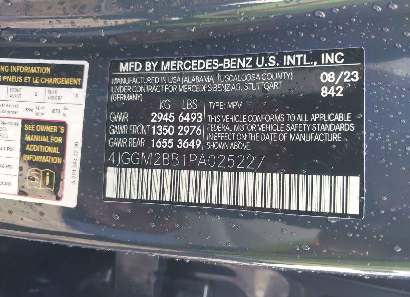 Photo 9 of 2023 Mercedes-benz Eqe 350+ SUV (VIN 4JGGM2BB1PA025227)