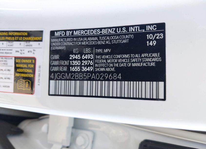 Photo 9 of 2023 Mercedes-benz Eqe 350+ SUV (VIN 4JGGM2BB5PA029684)