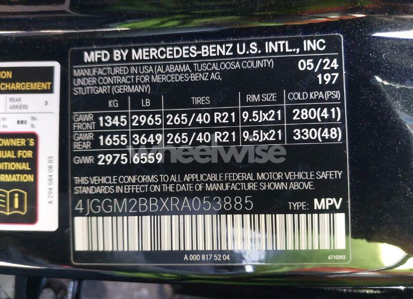 Photo 9 of 2024 Mercedes-benz Eqe 350+ SUV (VIN 4JGGM2BBXRA053885)