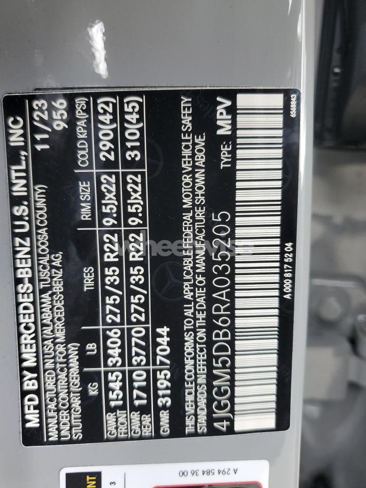 Photo 13 of 2024 MERCEDES-BENZ EQE SUV AMG 4MATIC (VIN 4JGGM5DB6RA035205)