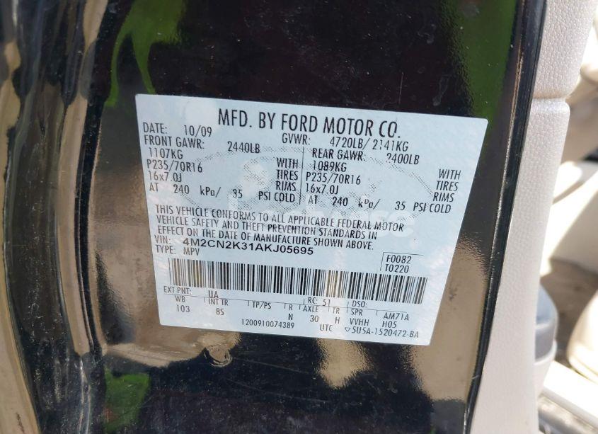 Photo 9 of 2010 Mercury Mariner HYBRID (VIN 4M2CN2K31AKJ05695)