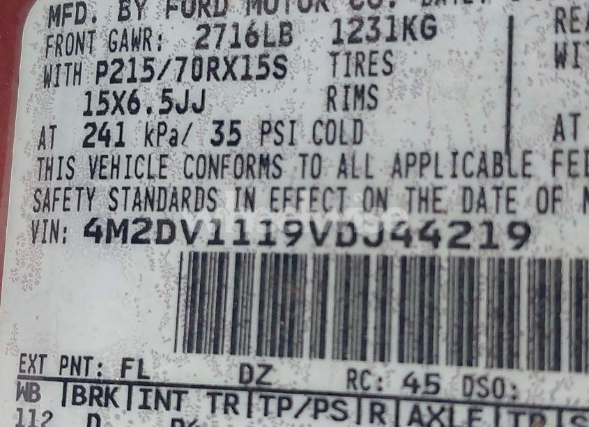 Photo 9 of 1997 Mercury Villager GS/LS/NAUTICA (VIN 4M2DV1119VDJ44219)