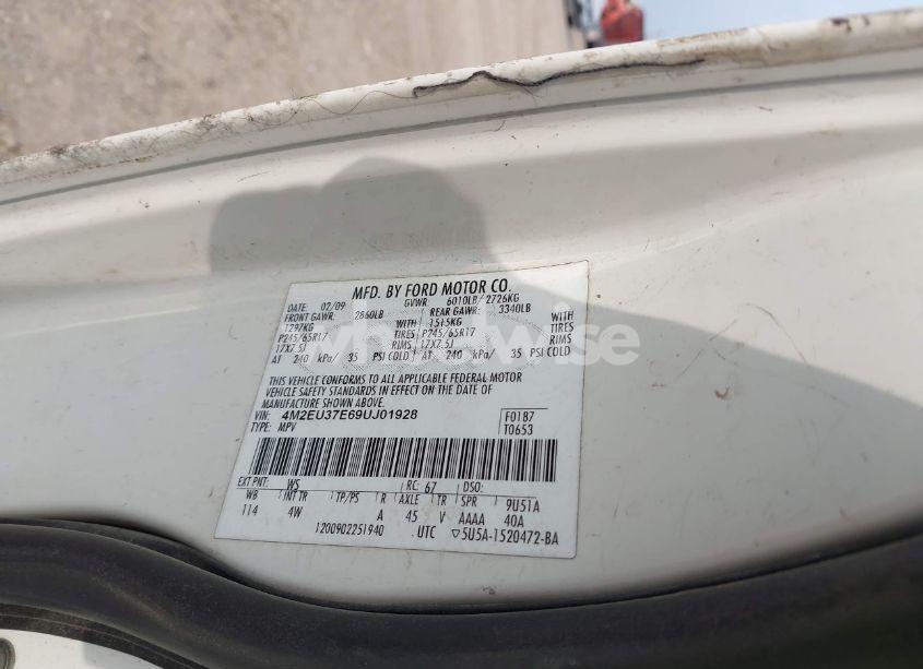 Photo 9 of 2009 Mercury Mountaineer N/A (VIN 4M2EU37E69UJ01928)