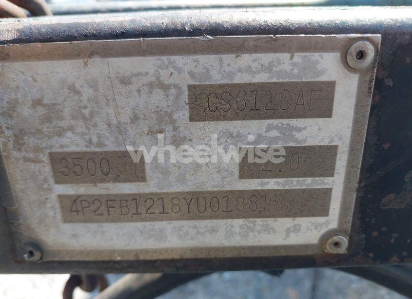 Photo 9 of 2000 Pace Enclosed TRA (VIN 4P2FB1218YU018818)