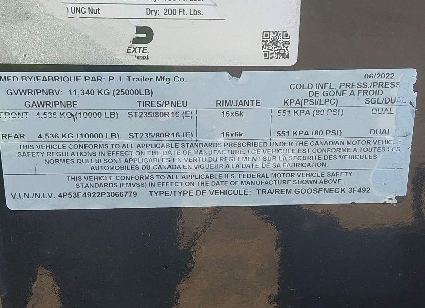 Photo 9 of 2023 Pj Gooseneck TRAILER (VIN 4P53F4922P3066779)