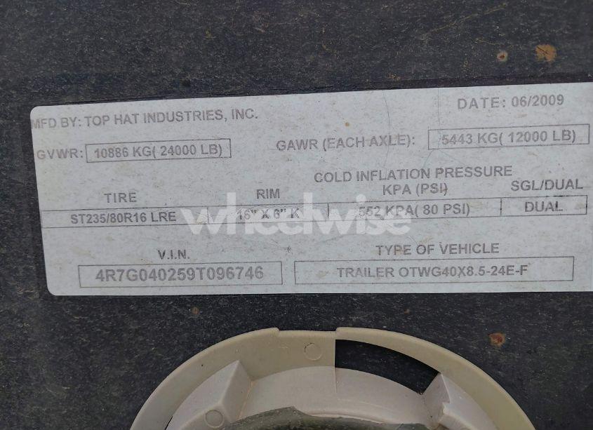 Photo 9 of 2009 Top Hat INDUSTRIES INC UNKNOWN (VIN 4R7G040259T096746)