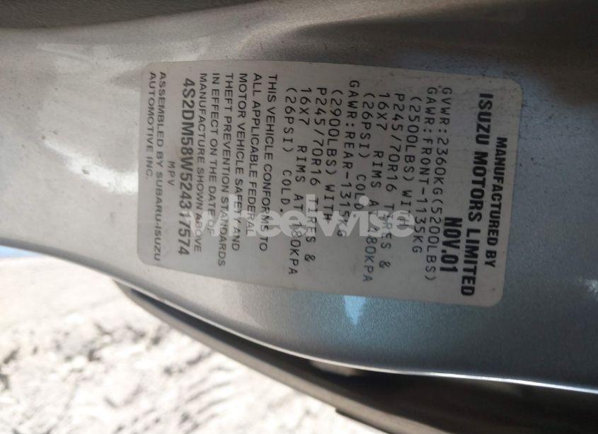 Photo 9 of 2002 Isuzu Rodeo LS 3.2L/LSE 3.2L V6/S/S 3.2L V6 (VIN 4S2DM58W524317574)