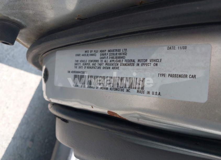 Photo 9 of 2004 Subaru Outback LIMITED (VIN 4S3BE686847208761)